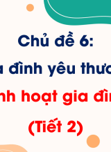 Chủ đề 6Sinh hoạt trong gia đình (Tiết 2)